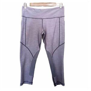 Lululemon Women's Lavender Pockets Cropped Activewear Workout Leggings Size 6